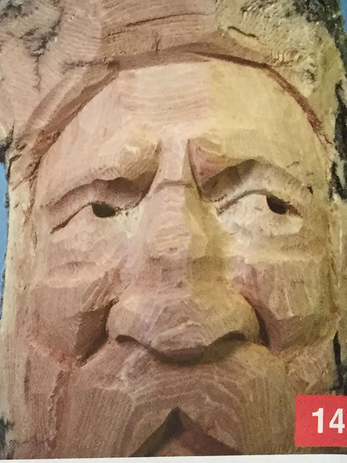 Carving Bark Woodspirit Step 14