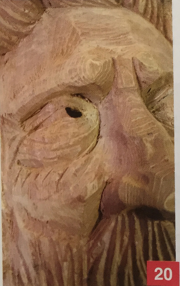 Carving Bark Woodspirit Step 20